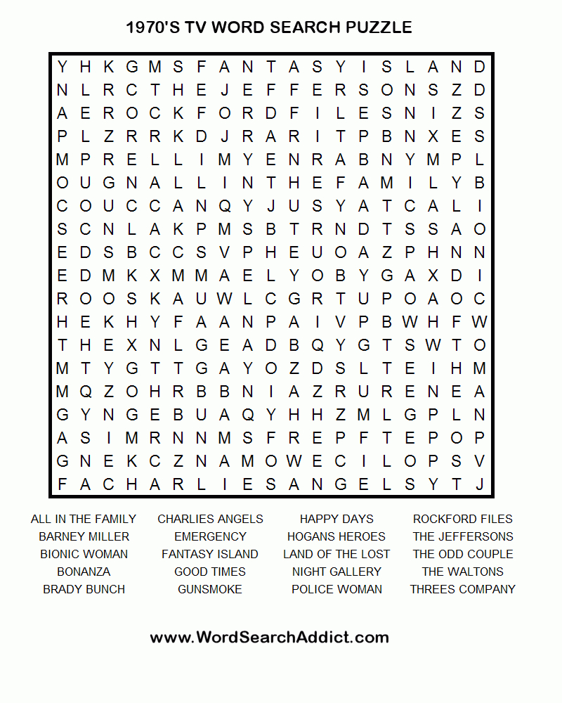 Print Out One Of These Word Searches For A Quick Craving Distraction - Free Printable Word Searches For Adults Large Print