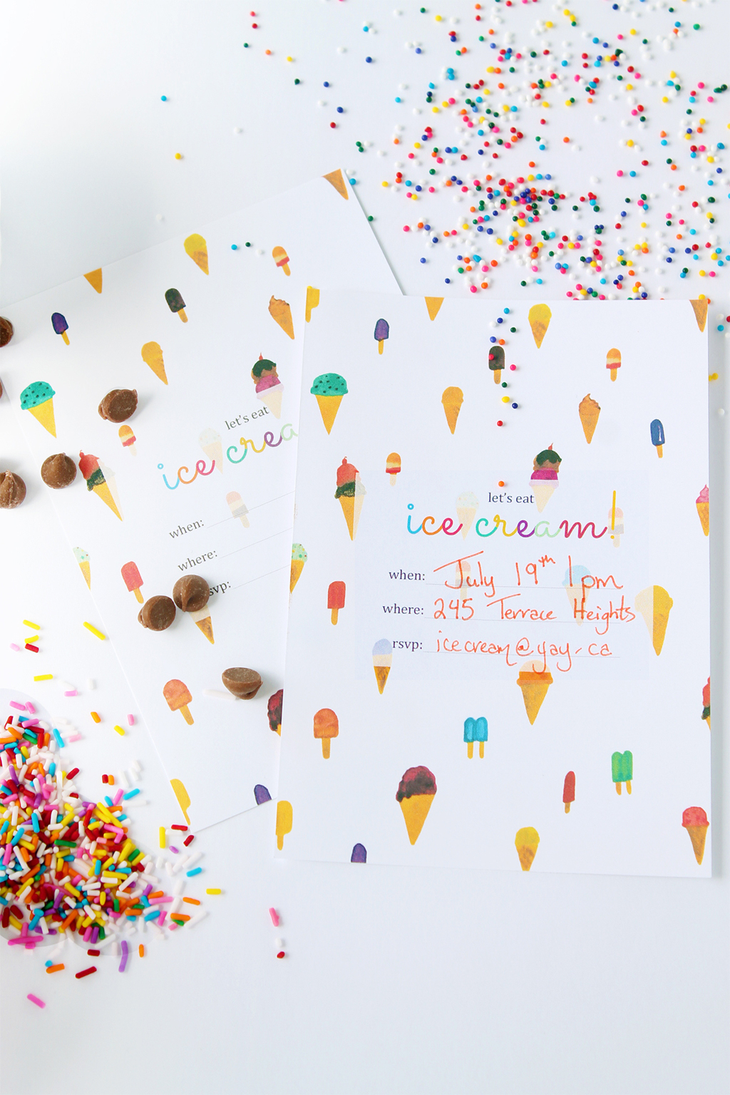 Print | Printable Ice Cream Party Invitation - Squirrelly Minds - Ice Cream Party Invitations Printable Free