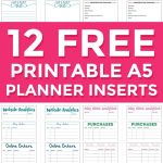 Print These Cute Free Inserts On 8.5X11 Paper. Best For A5 Filofax   Free Cute Printable Planner 2017
