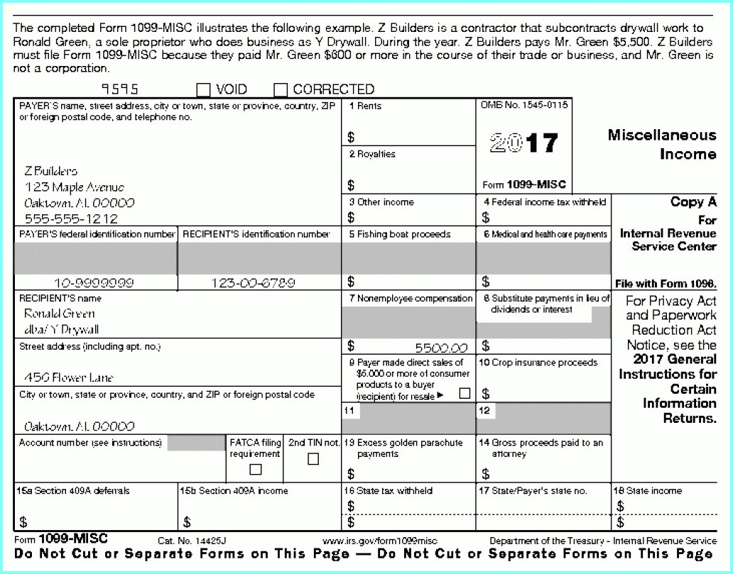 Printable 1099 Misc Form 2017 - Form : Resume Examples #now8Xgawpy - Free Printable 1099 Misc Forms