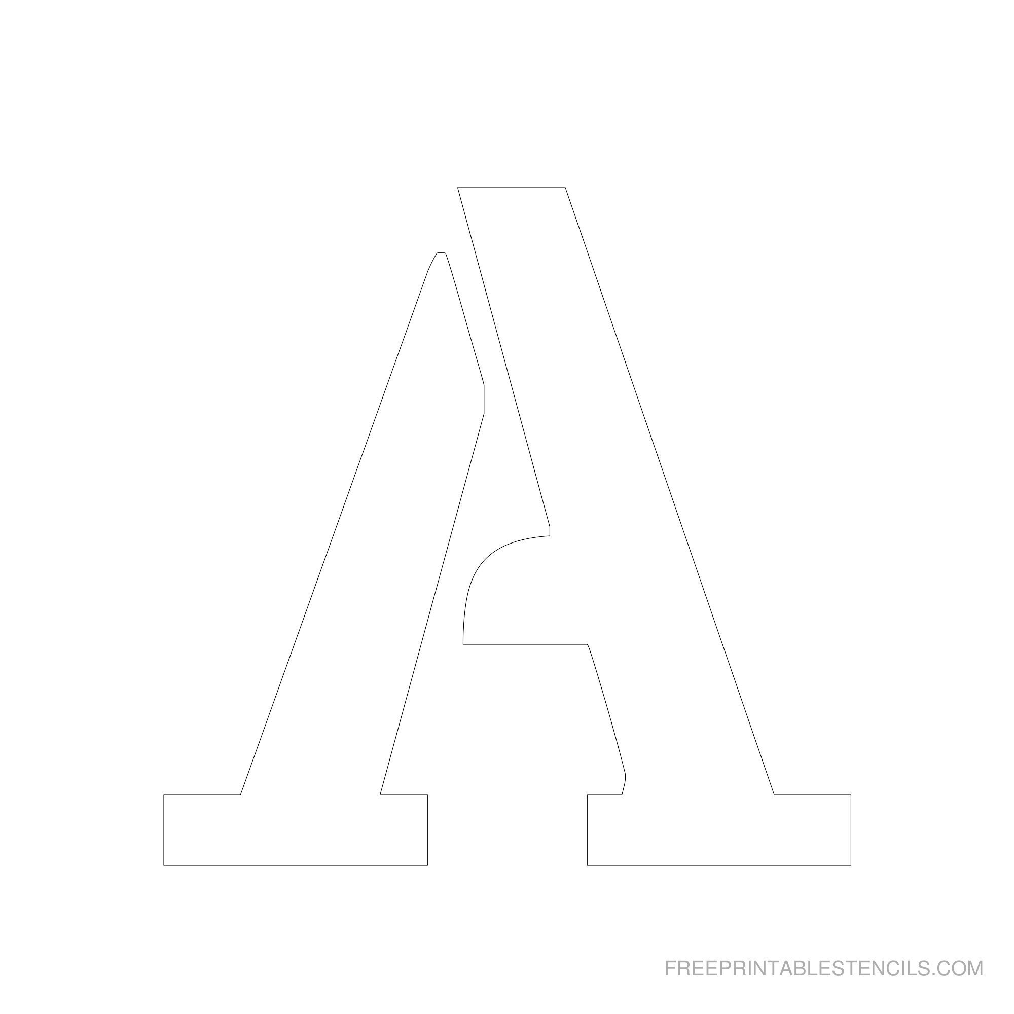 Printable 6 Inch Letter Stencils A-Z | Free Printable Stencils - Free Printable Letters Az