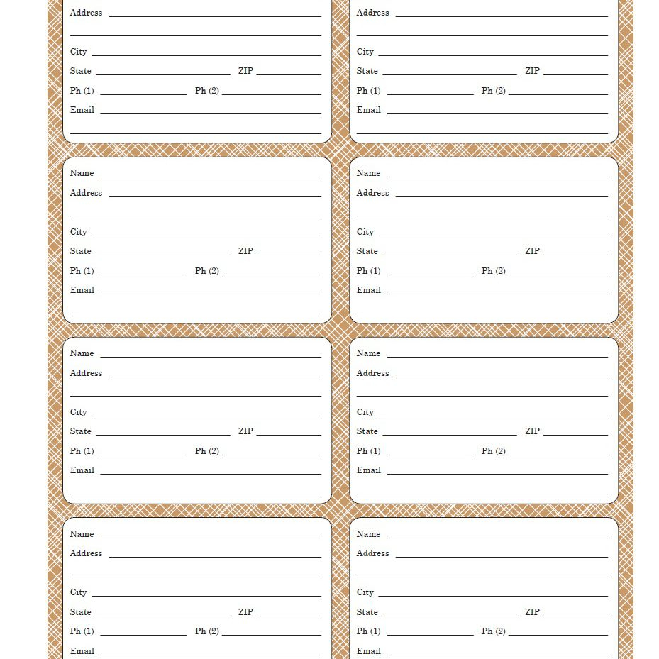 Printable Address Book Pages Download With A5 Plus Free Together - Free Printable Address Book