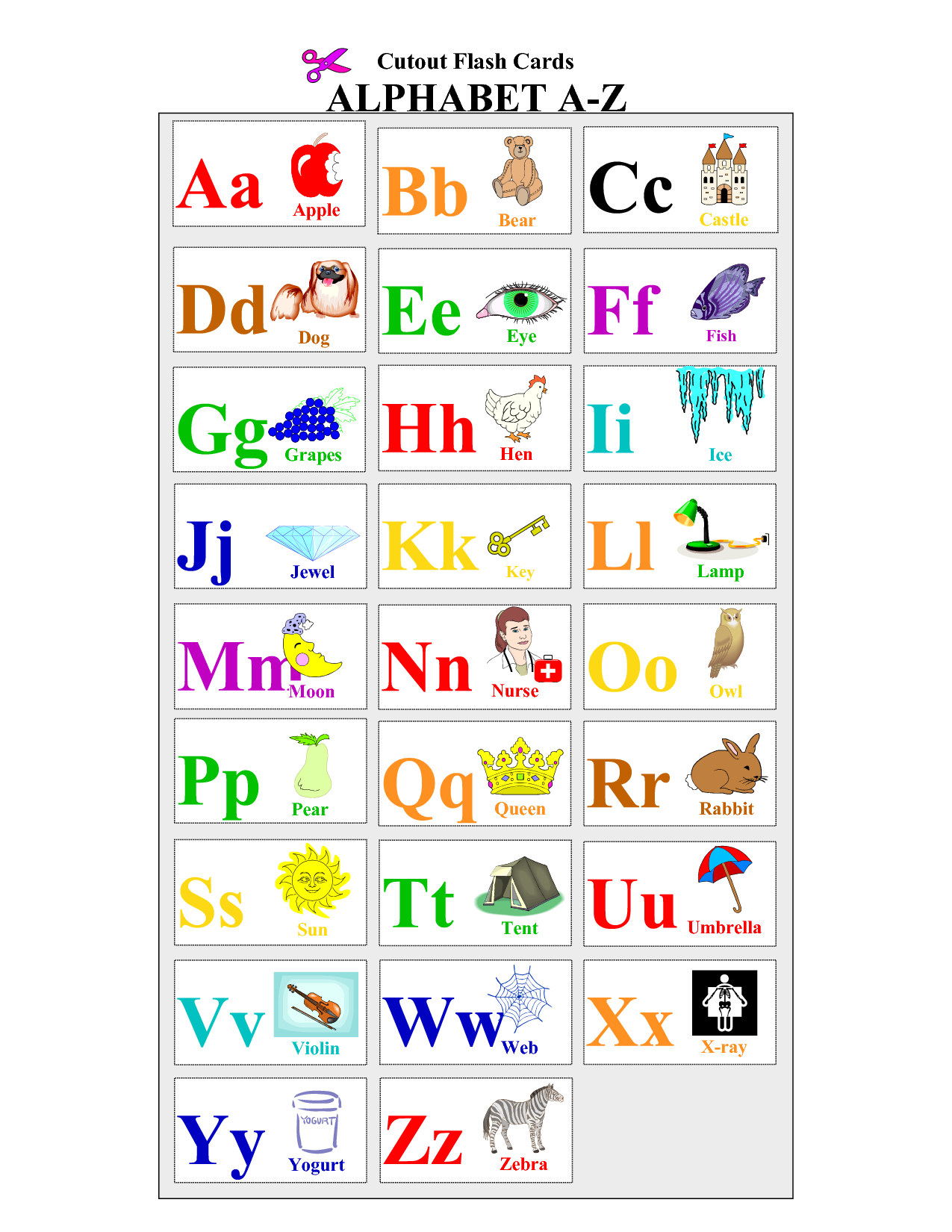 Printable Alphabet Letters Flash Cards | Pre-K Lesson Plans - Free Printable Alphabet Flash Cards