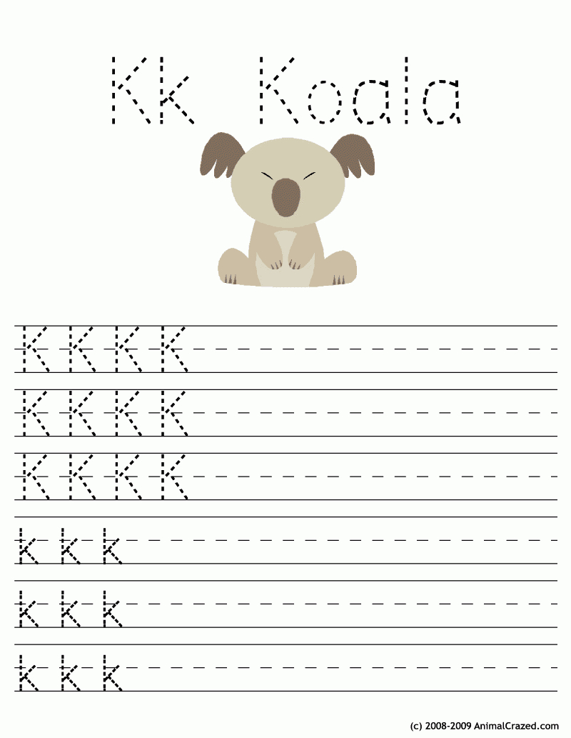 Printable Alphabet Writing Worksheets: A-Z Animals | Woo! Jr. Kids - Free Printable Letter Writing Worksheets