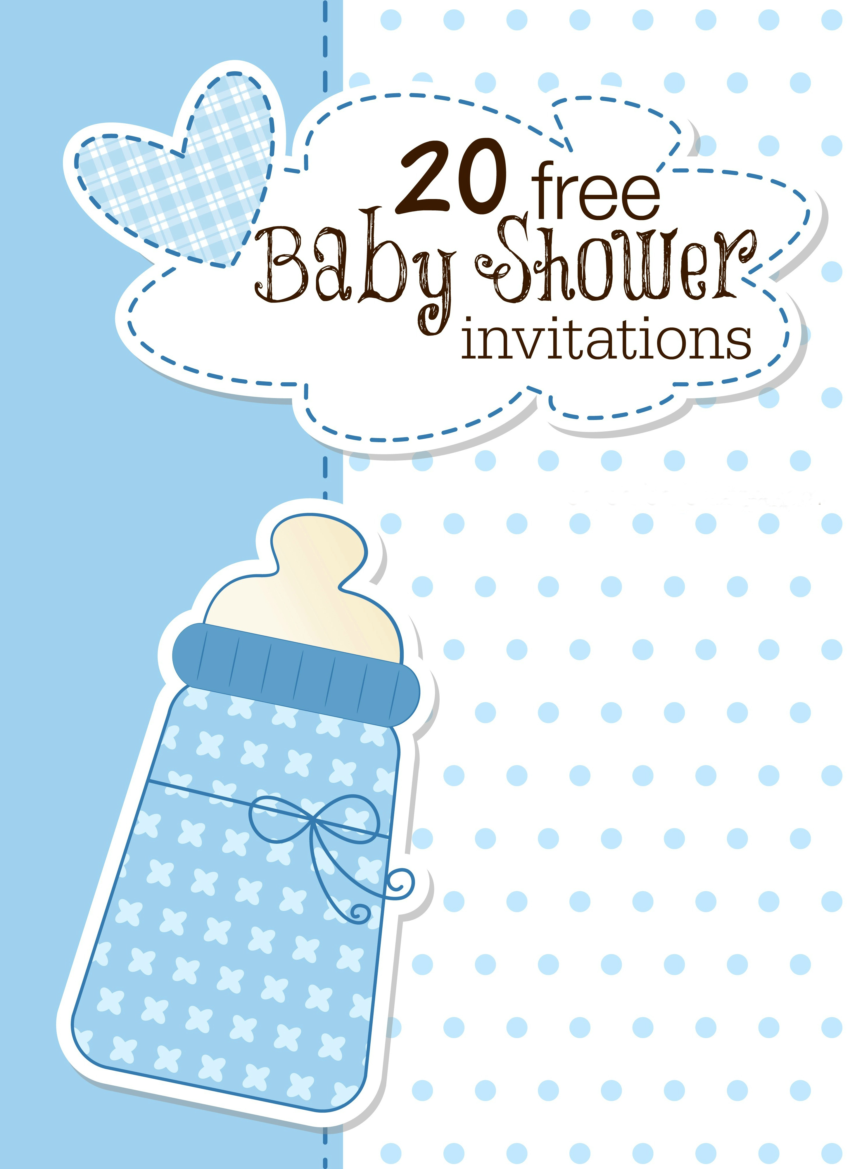 Printable Baby Shower Invitations - Free Printable Blank Baby Shower Invitations