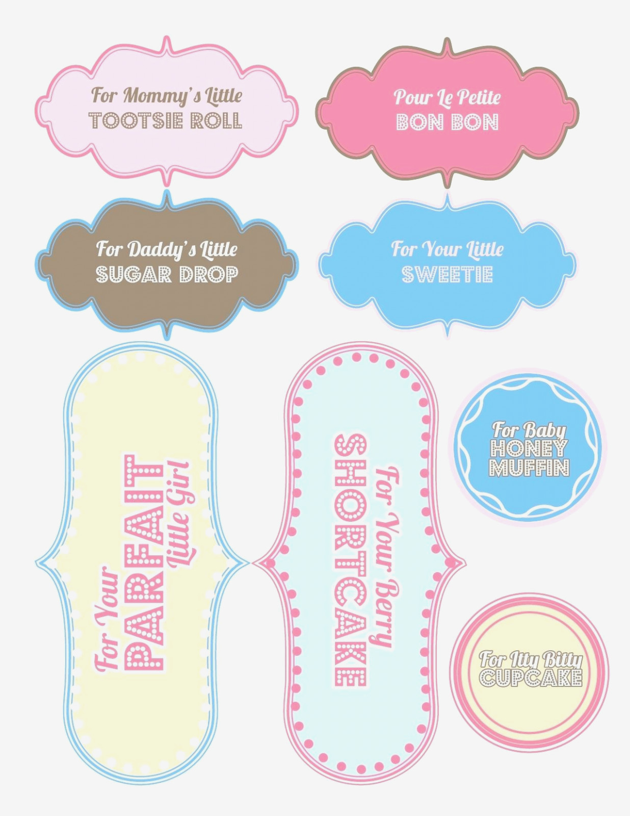 Printable Baby Shower Labels Pensamientos Para Baby Shower – Free - Free Printable Baby Shower Labels And Tags