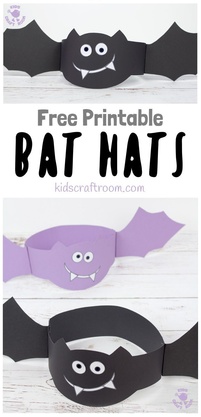 Printable Bat Hat Craft | Preschool 2&amp;#039;s | Pinterest | Halloween - Halloween Crafts For Kids Free Printable