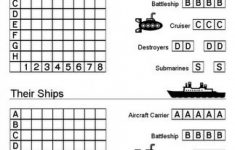 Free Printable Battleship Game