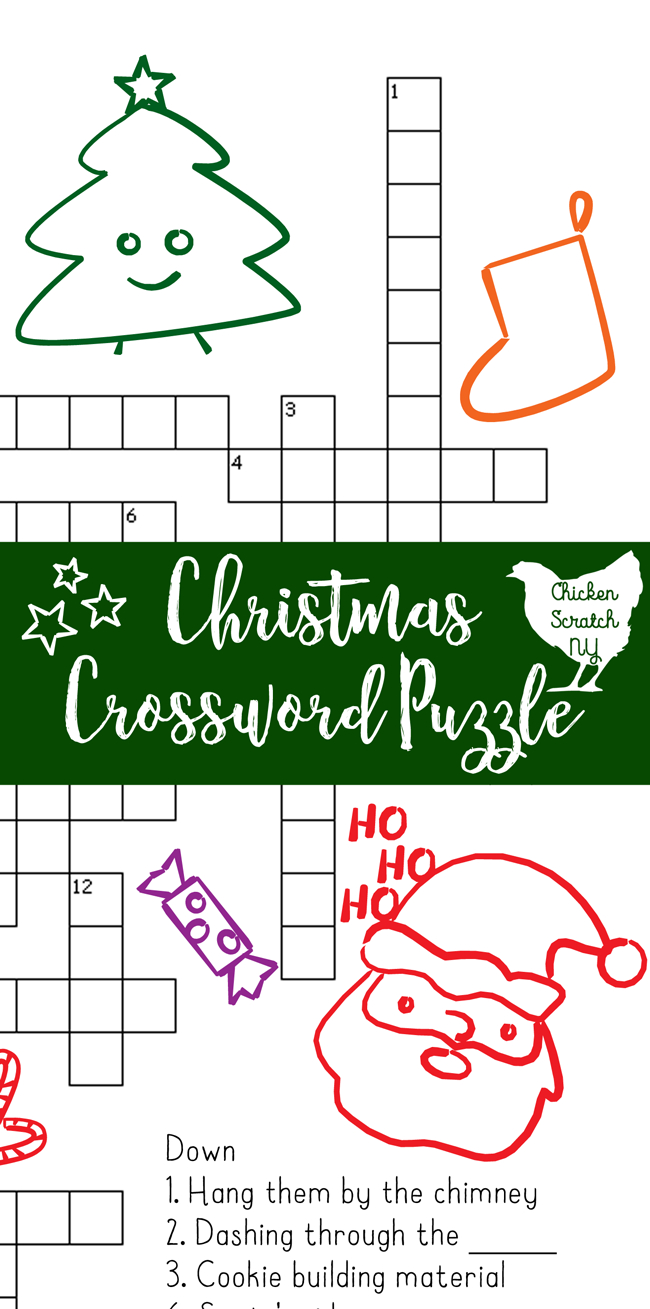Printable Christmas Crossword Puzzle With Key - Free Printable Christmas Crossword Puzzles For Adults