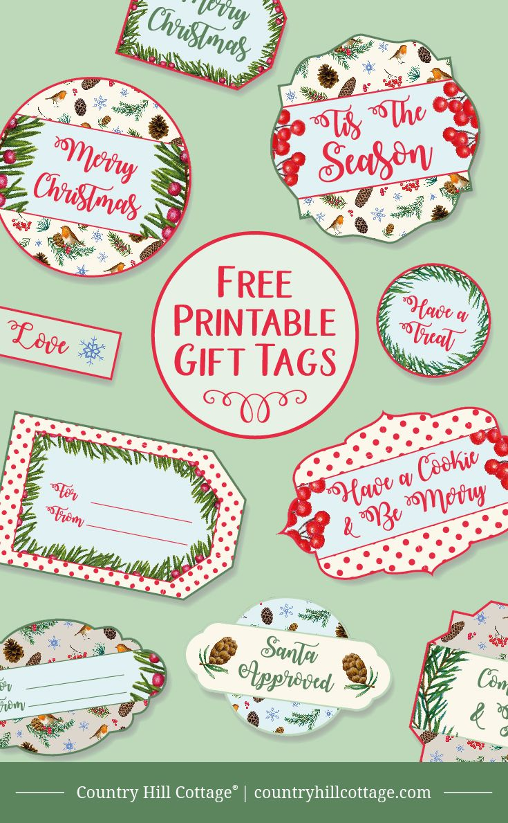 Printable Christmas Gift Tags | Christmas Gifts | Pinterest - Free Printable Christmas Food Labels