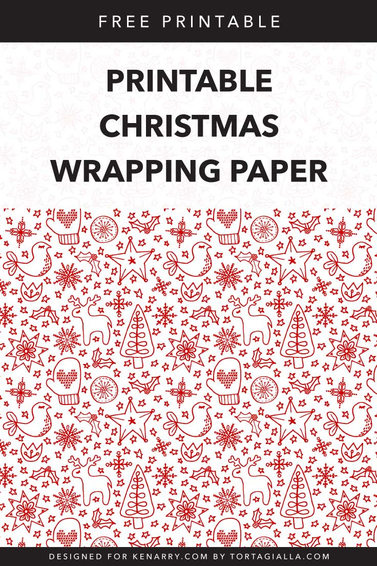 Printable Christmas Wrapping Paper : Free Download | Kenarry - Free Printable Santa Paper