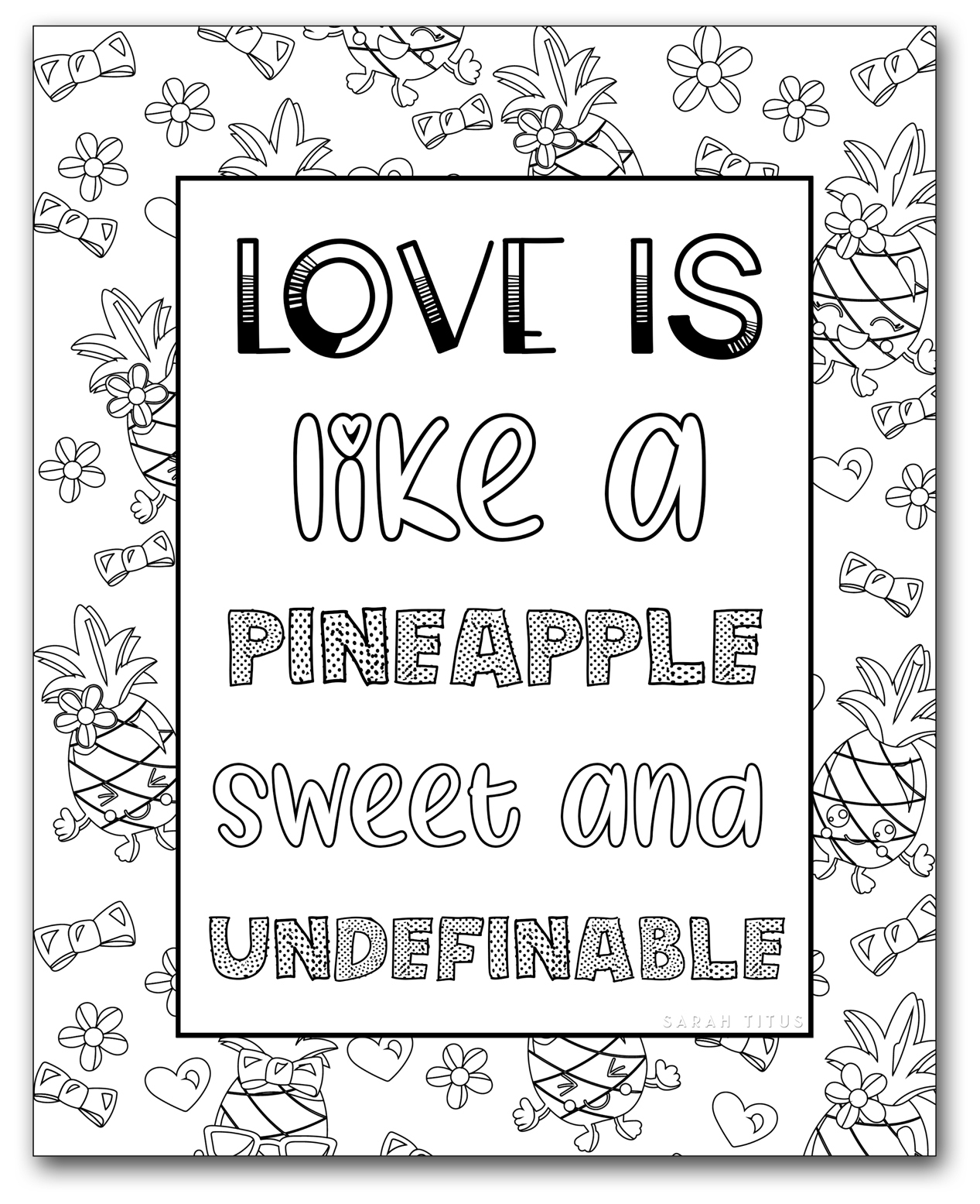 Printable Coloring Pages For Girls - Sarah Titus - Free Printable Coloring Pages For Teens