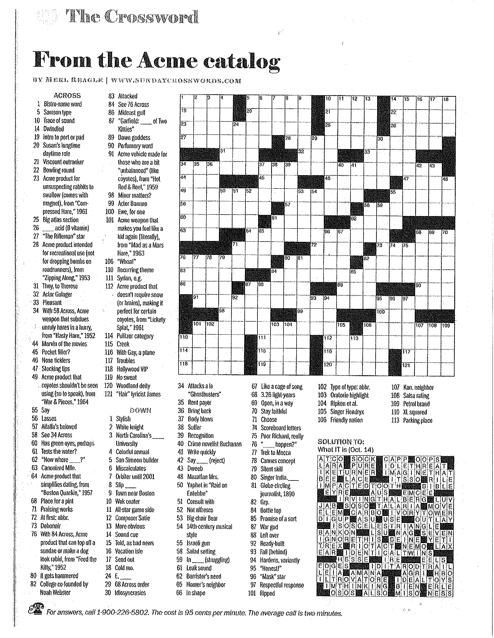 merl reagles sunday crossword free printable free printable