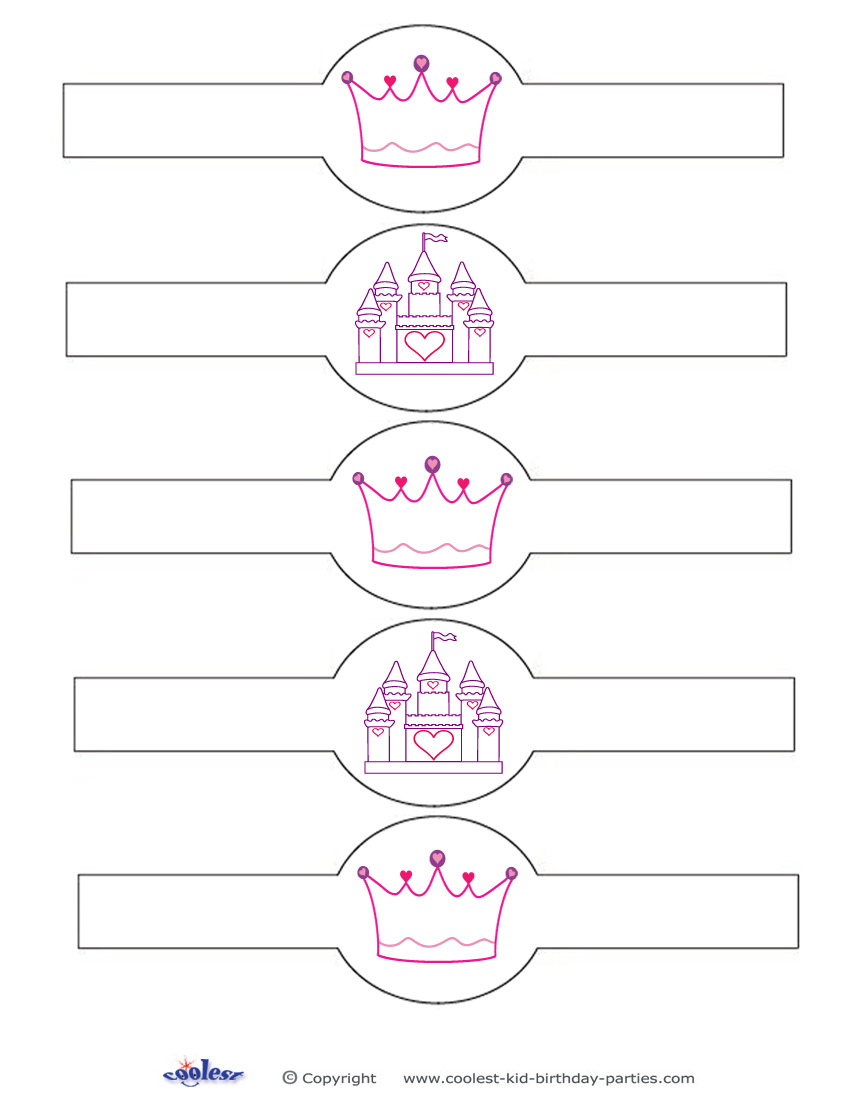 Printable Crown And Castle Napkin Holders - Free Printable Castle Templates