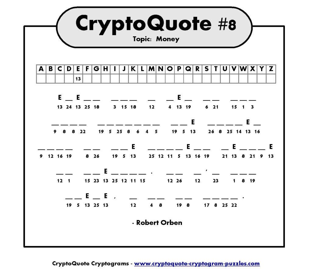 Printable Cryptoquip Puzzles Free Printable Cryptoquip Puzzles Free