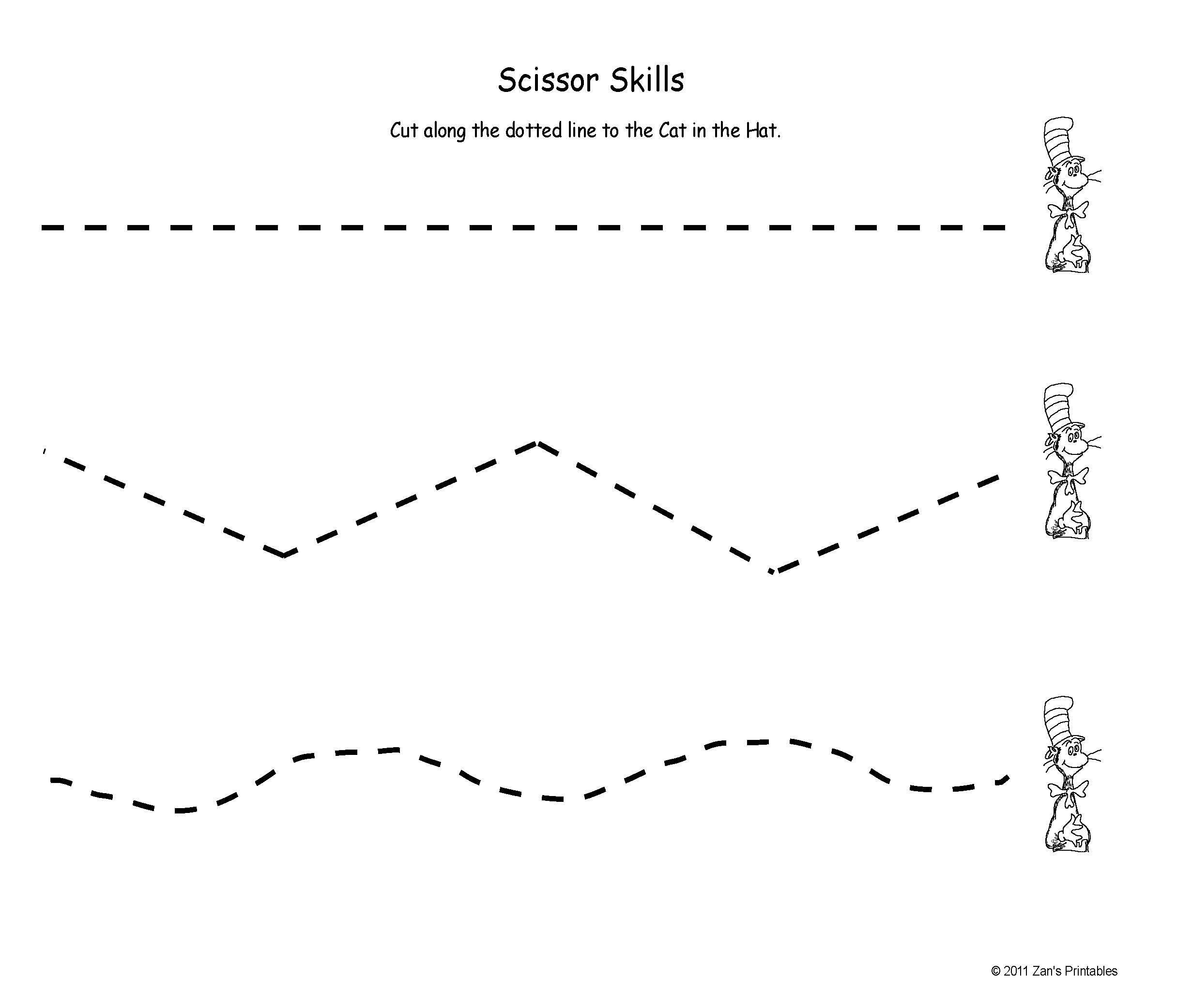 Printable Cutting Worksheets Preschool | Preschool | Pinterest | Dr - Free Printable Dr Seuss Math Worksheets