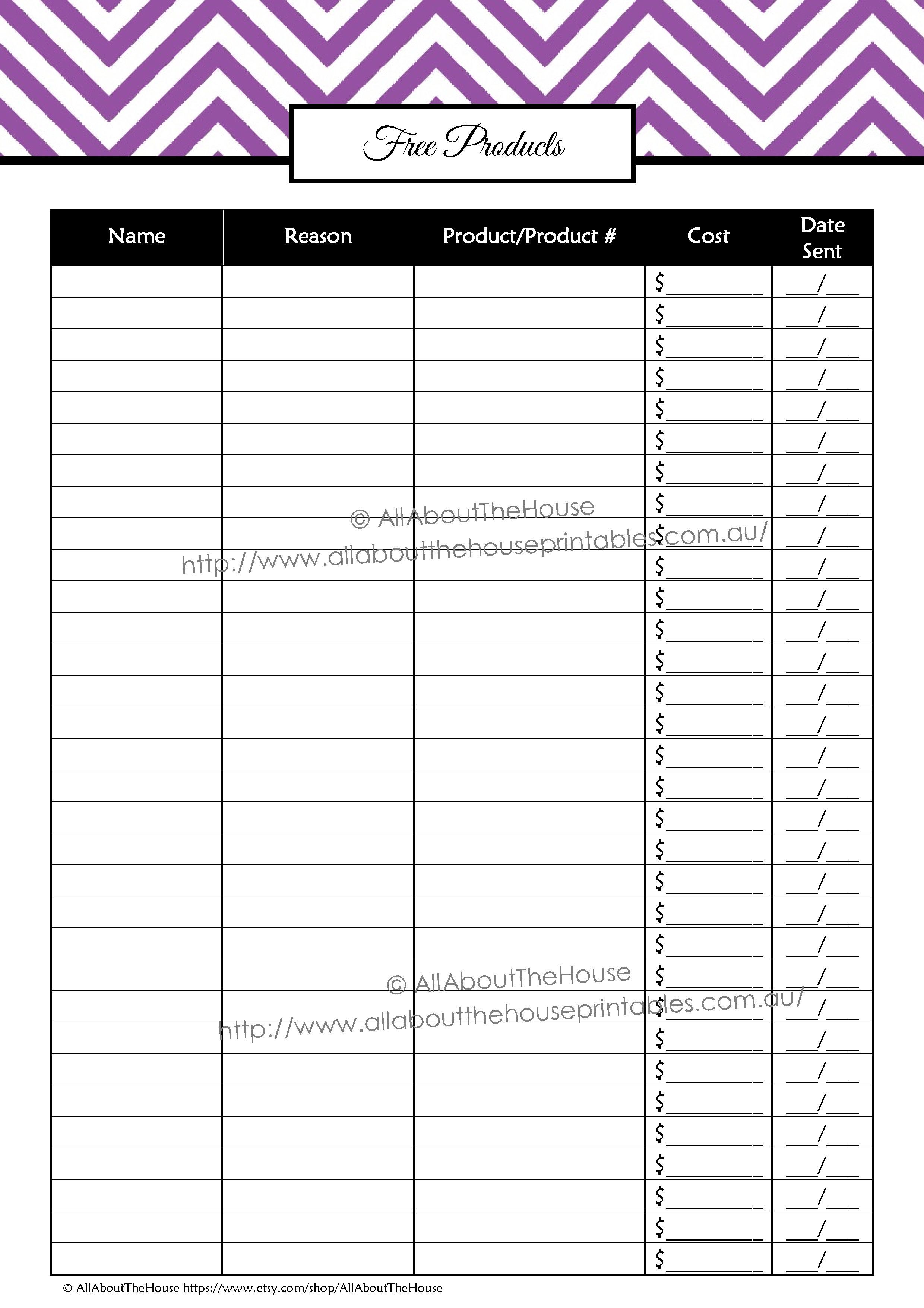 Printable Direct Sales Planner - Editable - All About Planners - Free Printable Planners And Organizers