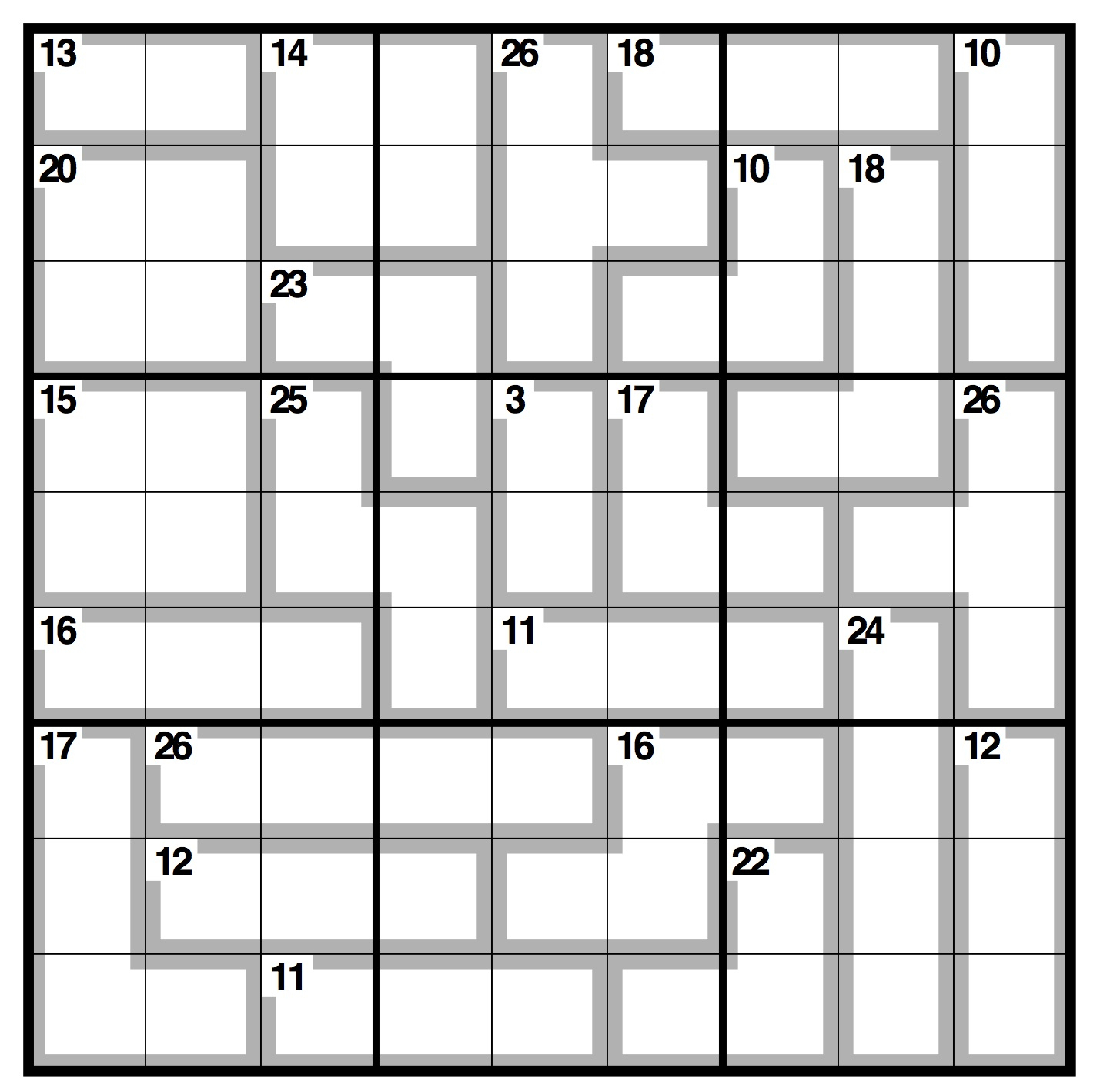 Printable Easy Killer Sudoku | Download Them Or Print - Killer Sudoku Free Printable