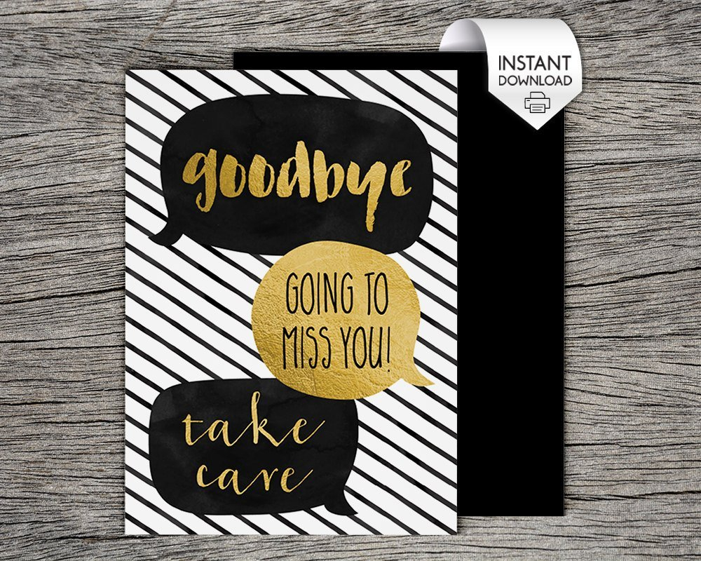 Printable Farewell Cards | Www.topsimages - Free Printable Farewell Card For Coworker