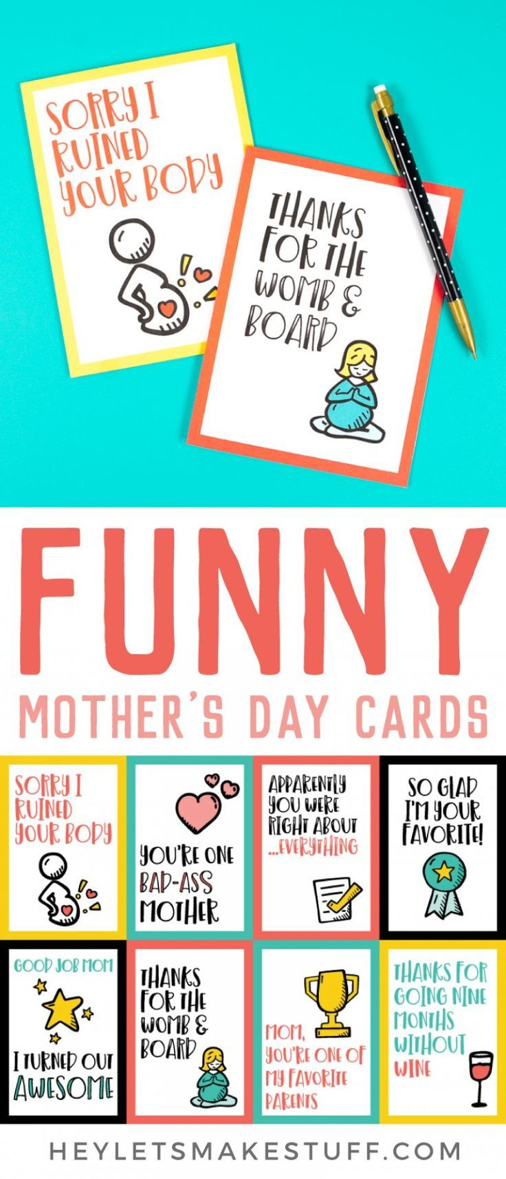 Printable Funny Mother&amp;#039;s Day Cards | Cards, Gift And Free Printables - Free Printable Funny Thinking Of You Cards
