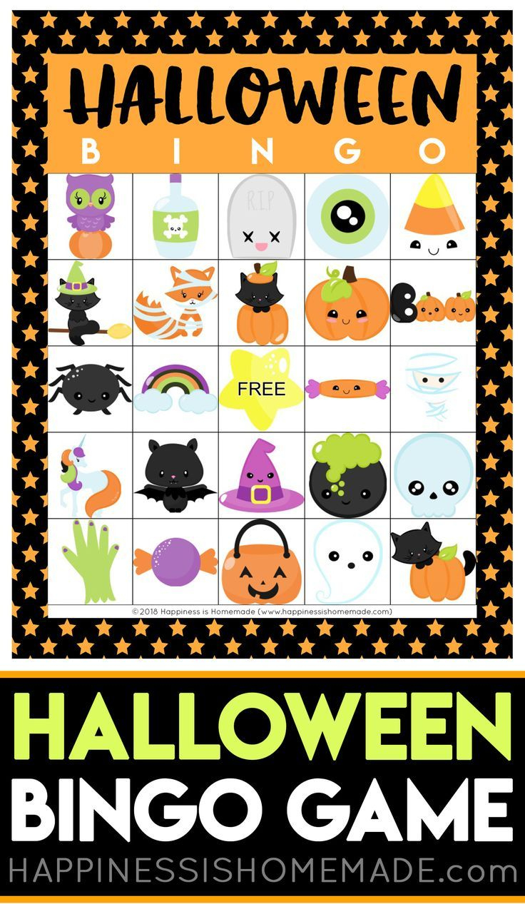 Printable Halloween Bingo Cards - This Halloween Bingo Game Is A Ton - Free Printable Halloween Bingo Cards