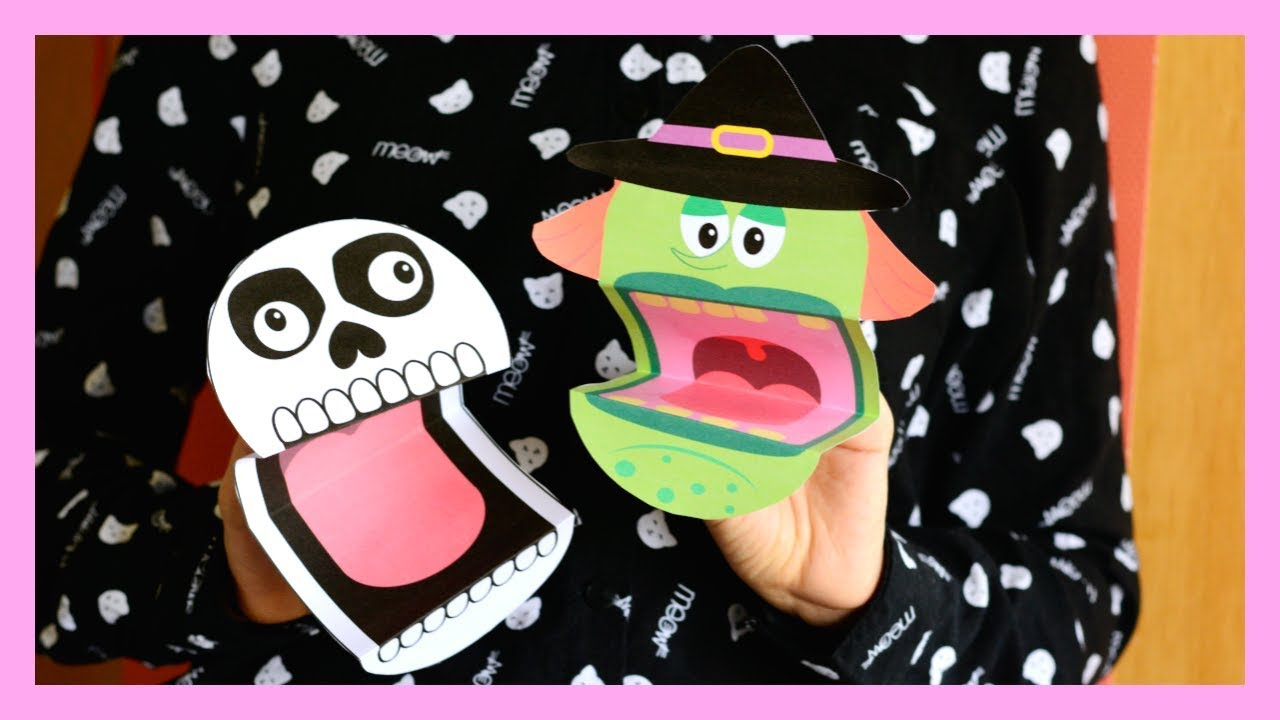 Printable Halloween Puppets - Halloween Crafts For Kids - Youtube - Halloween Crafts For Kids Free Printable
