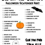 Printable Halloween Scavenger Hunt | The Dramatics | Halloween   Free Printable Halloween Scavenger Hunt