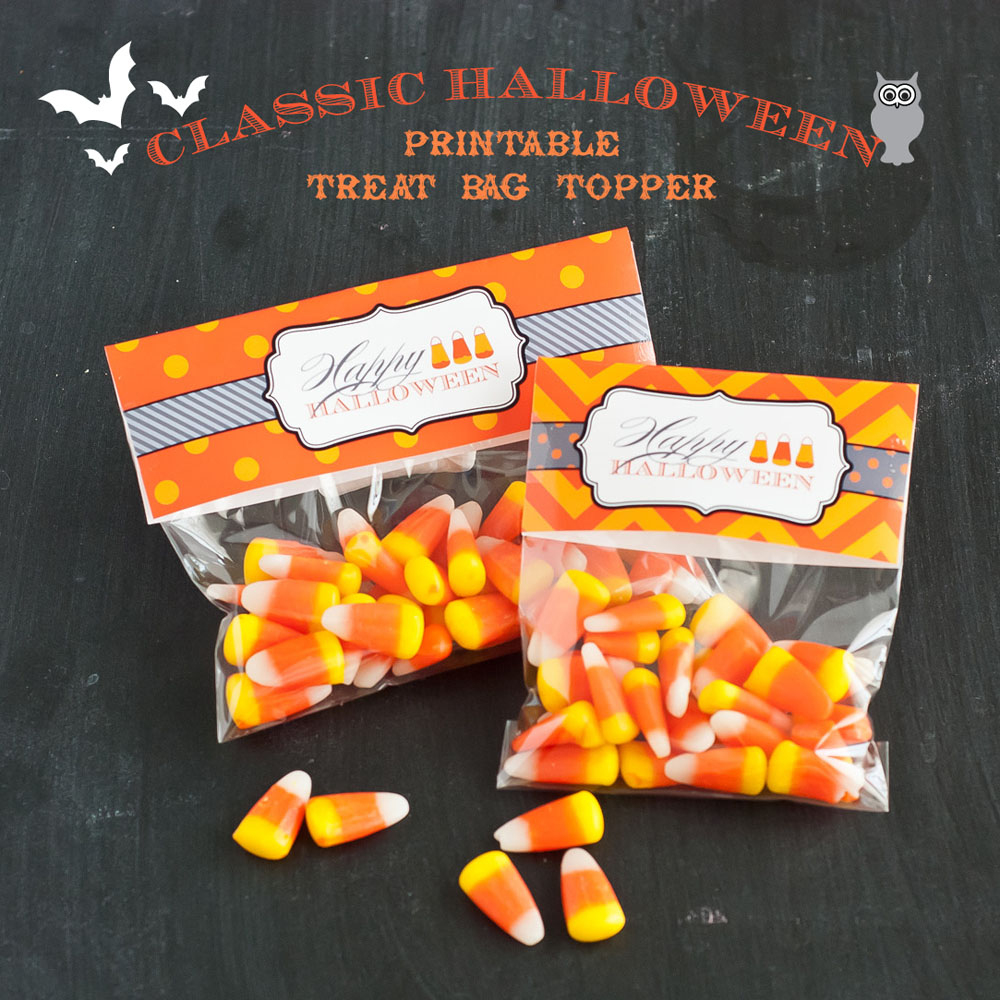 Printable Halloween Treat Bag Toppers Label // Anders Ruff - Free Printable Thanksgiving Treat Bag Toppers