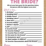 Printable How Well Do You Know The Bride Bridal Shower Game   This   How Well Does The Bride Know The Groom Free Printable