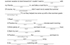 Free Printable Mad Libs For Middle School Students