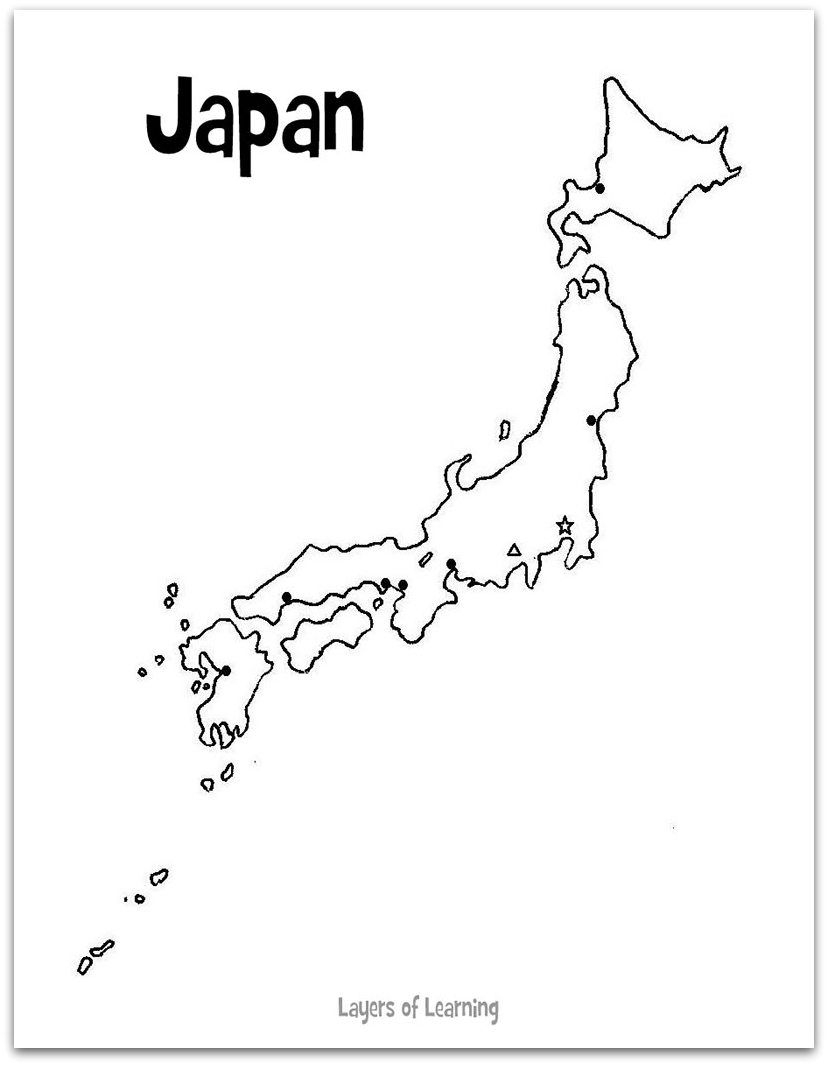 Printable Map Of Japan | Free Printables | Pinterest | Japan For - Free Printable Map Of Japan