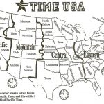 Printable Map United States Time Zones State Names Save Printable Us   Free Printable Us Timezone Map With State Names