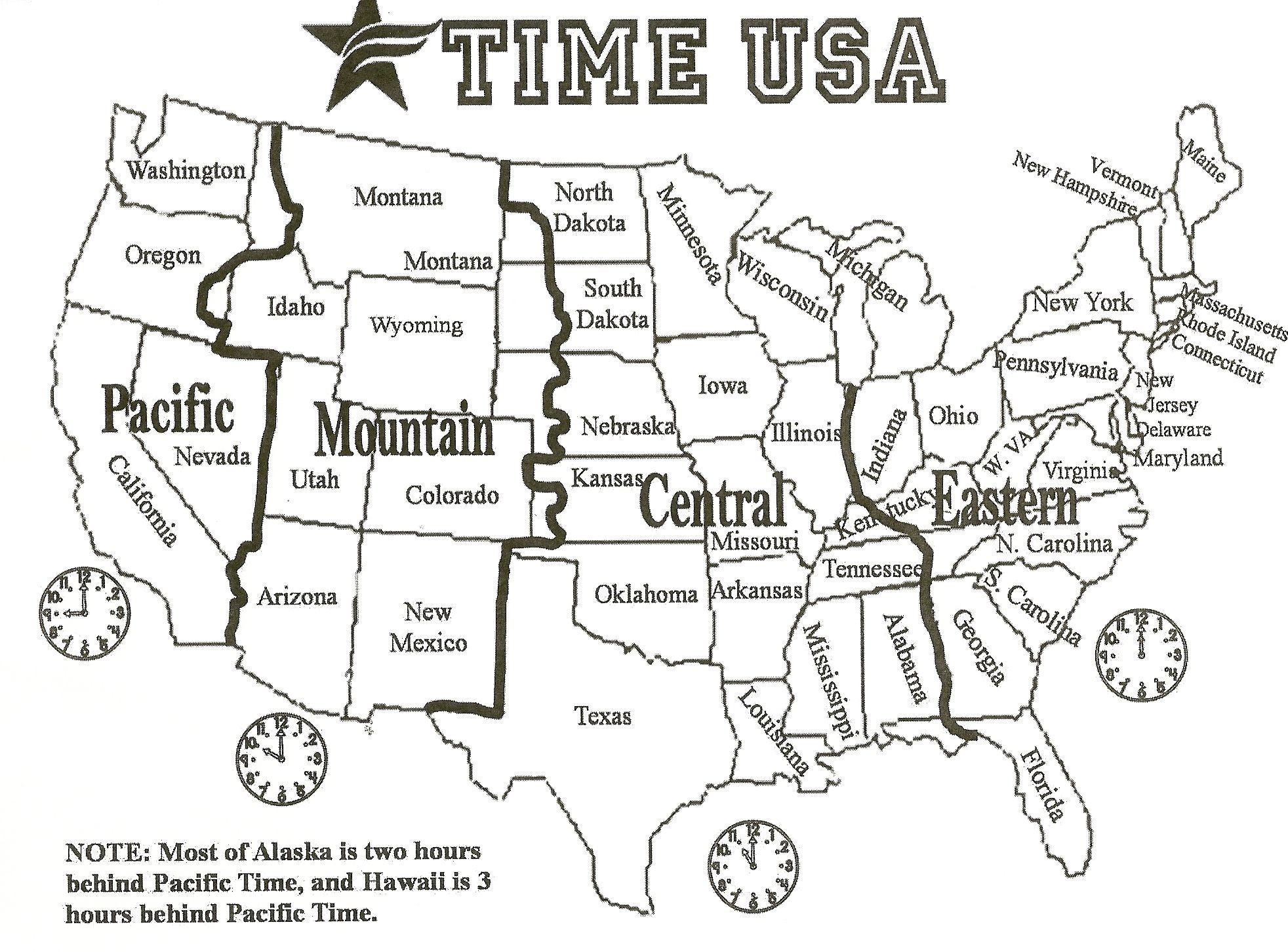 Printable Map United States Time Zones State Names Save Printable Us - Free Printable Us Timezone Map With State Names