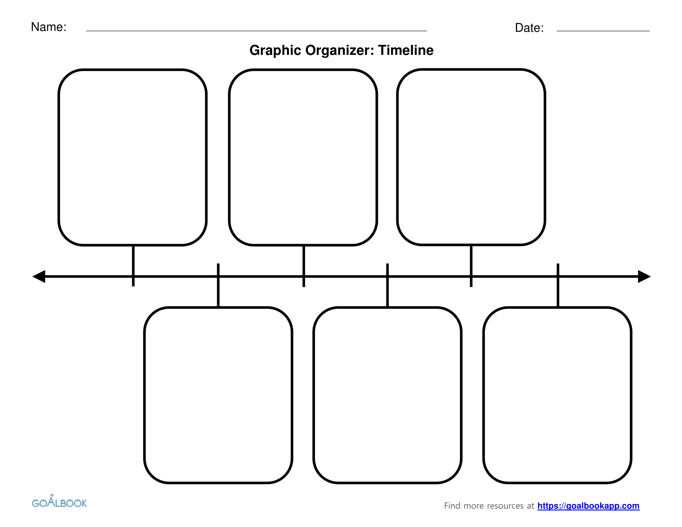 Printable Math Graphic Organizers 03 Timeline Blank ~ Themarketonholly - Free Printable Graphic Organizers