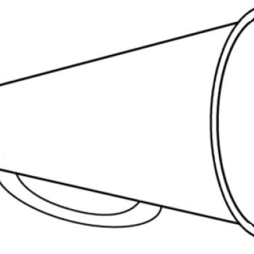 Printable Megaphone | Www.topsimages - Free Printable Megaphone Template