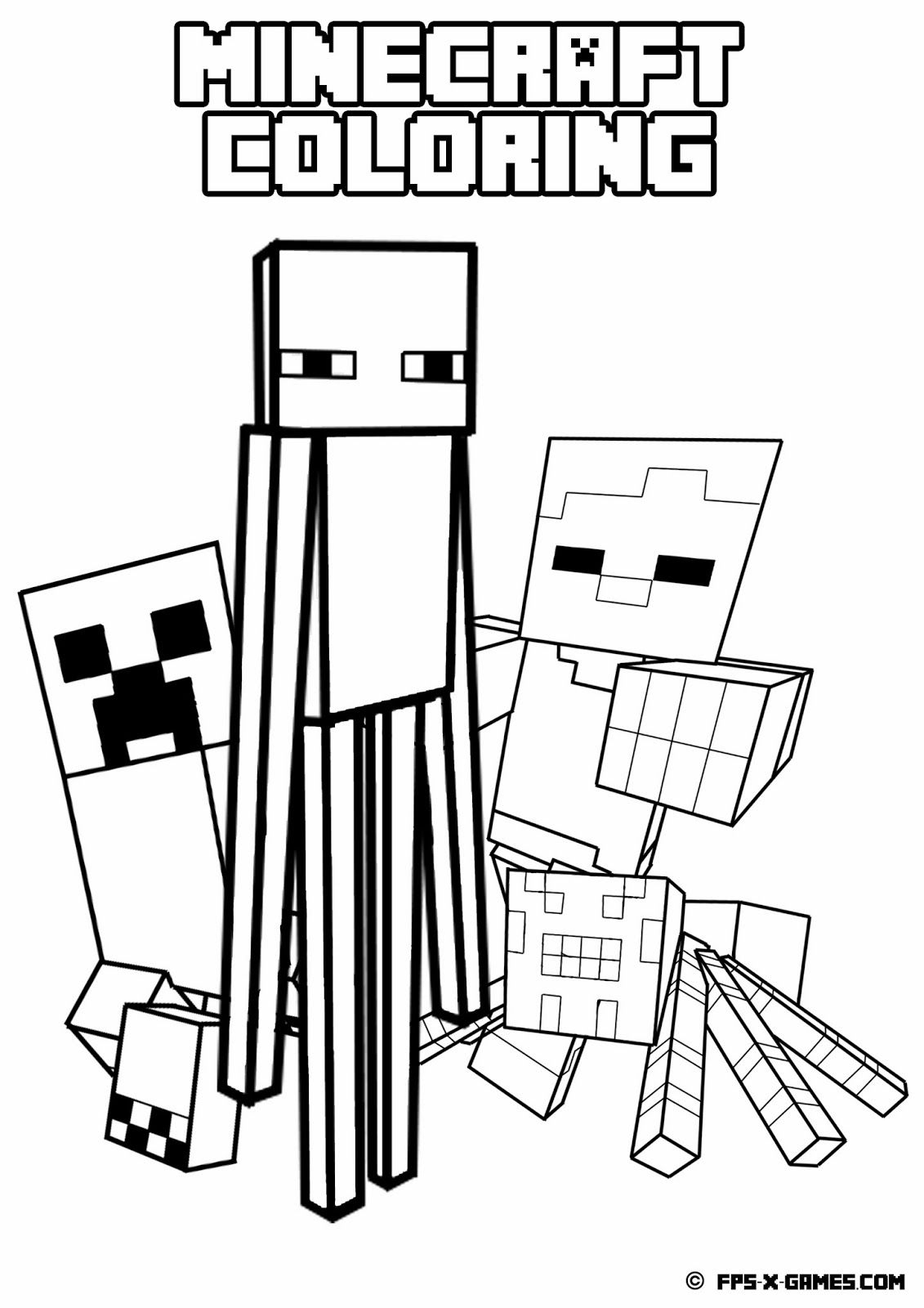 Printable Minecraft Coloring - Mob | Minecraft | Pinterest - Free Printable Minecraft Activity Pages