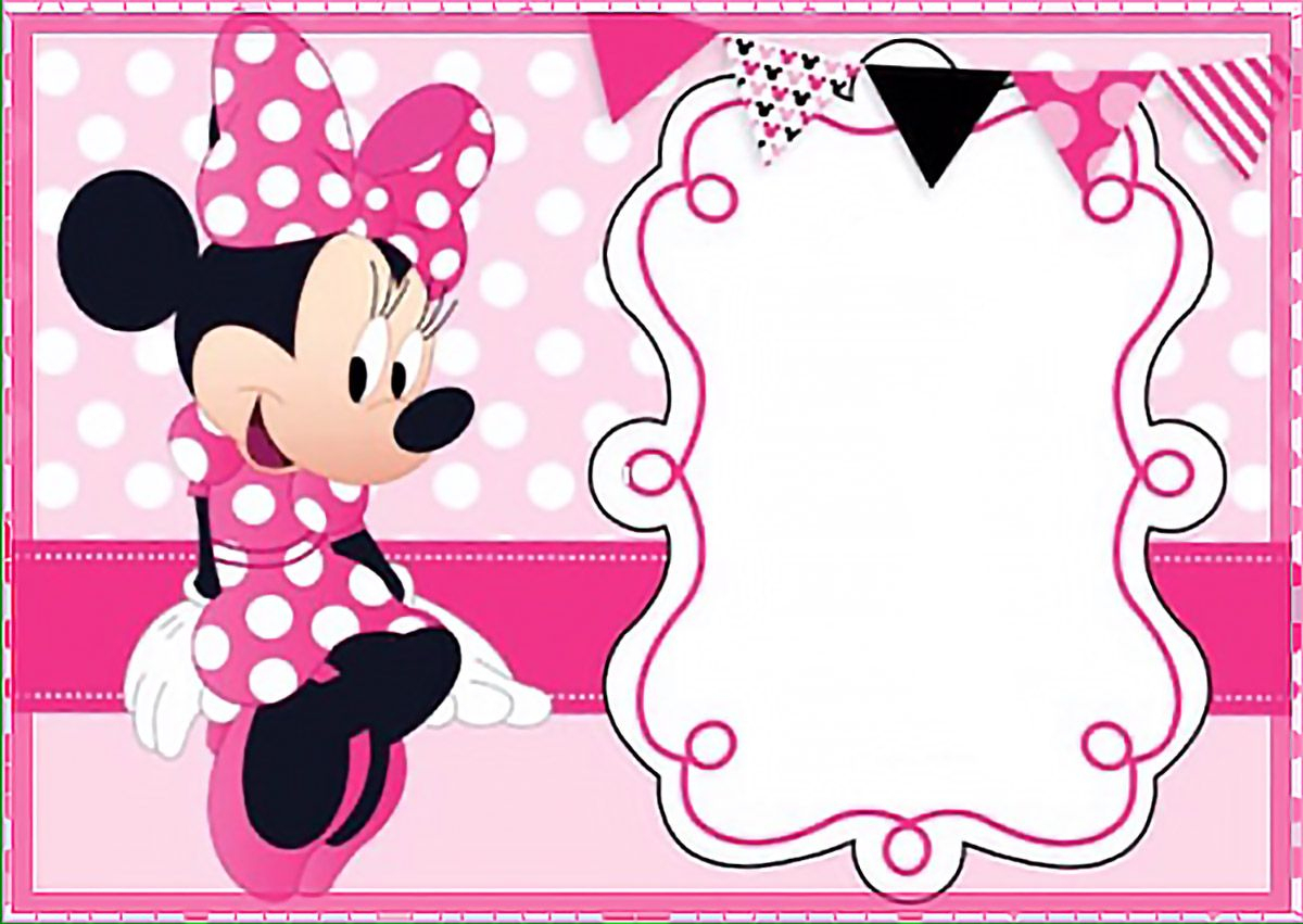 Printable Minnie Mouse Birthday Party Invitation Template - Free - Free Printable Minnie Mouse Invitations