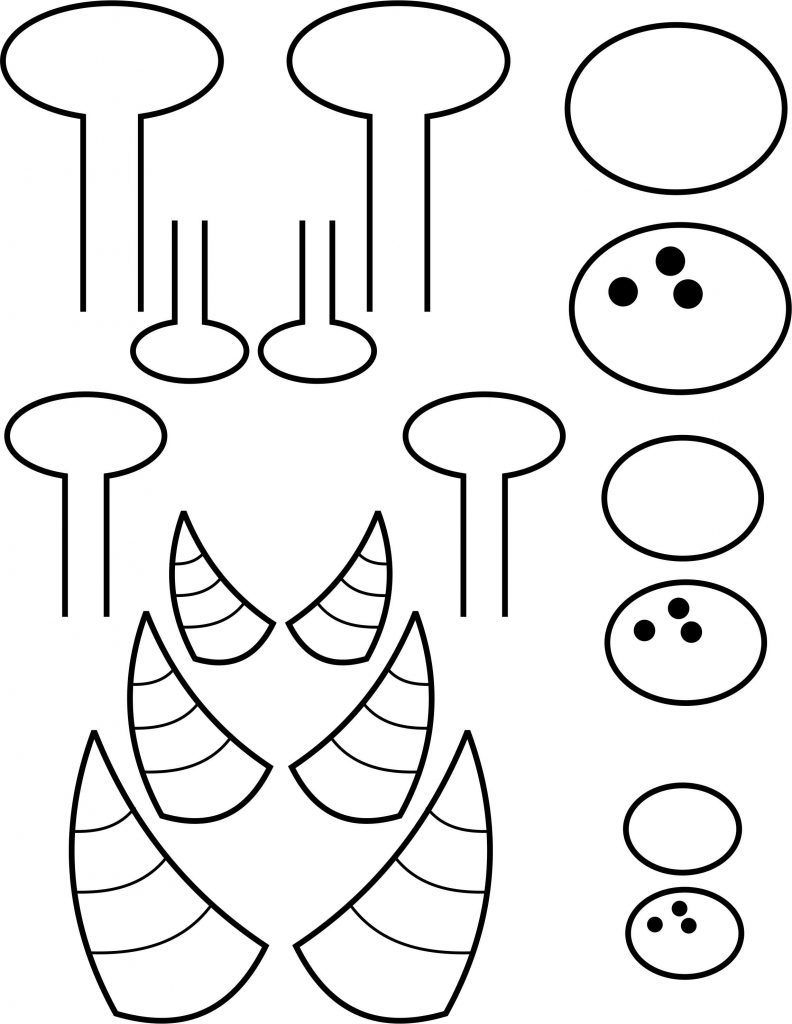 Printable-Monster-Horns[1] - Free Kids Crafts | Los Niños - Free Printable Monster Templates