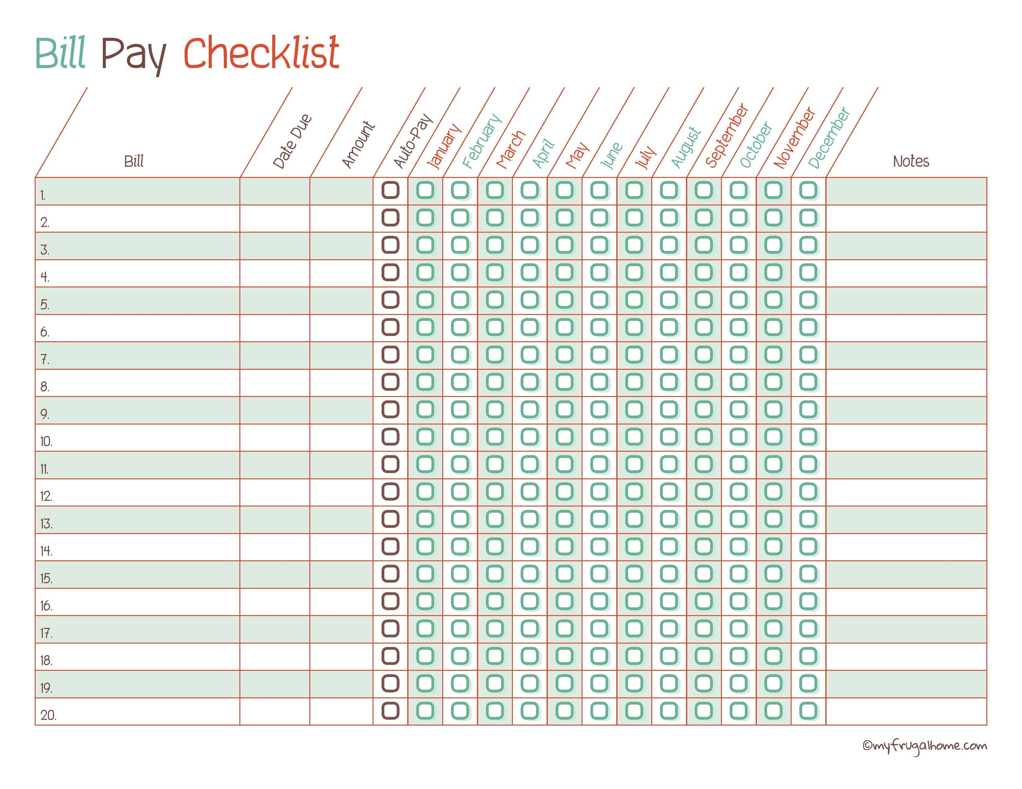 Printable Monthly Bill Paying Worksheet | Holidays Calendar Template - Free Printable Monthly Bill Payment Worksheet