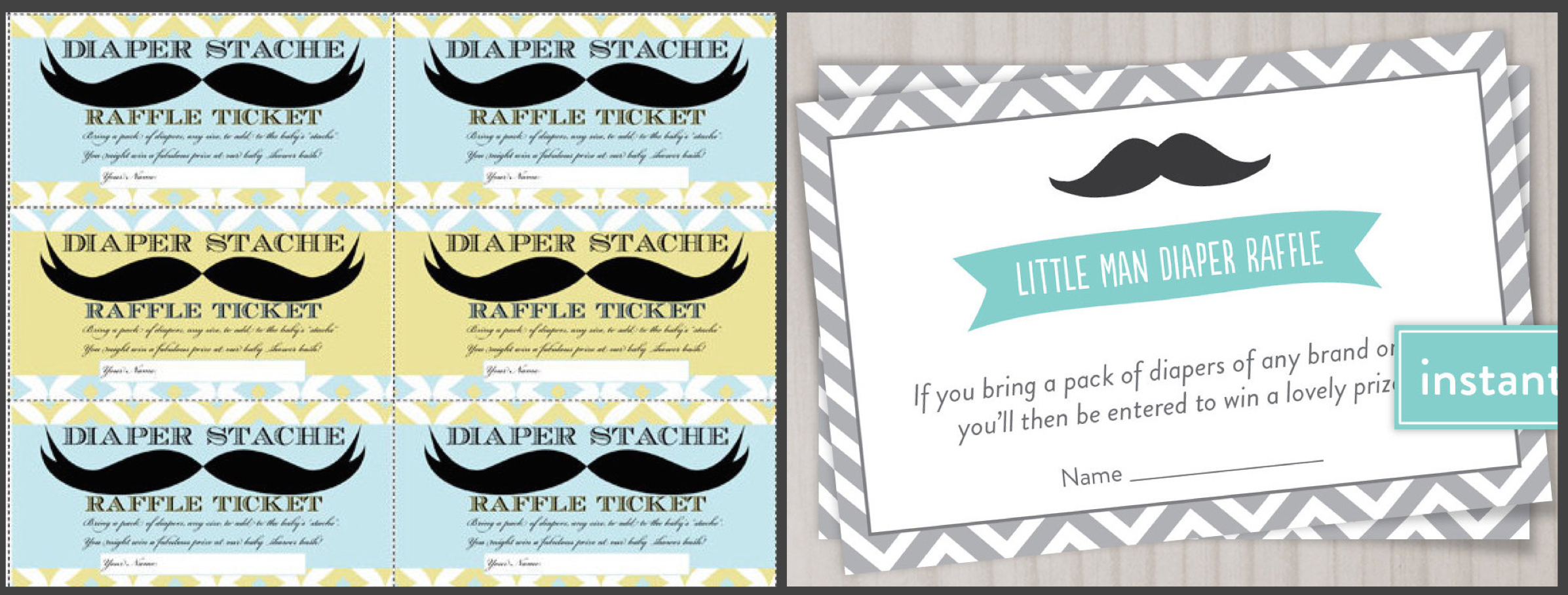 Printable Mustache Bash Game | Baby Shower Ideas | Partyideapros - Name That Mustache Game Printable Free