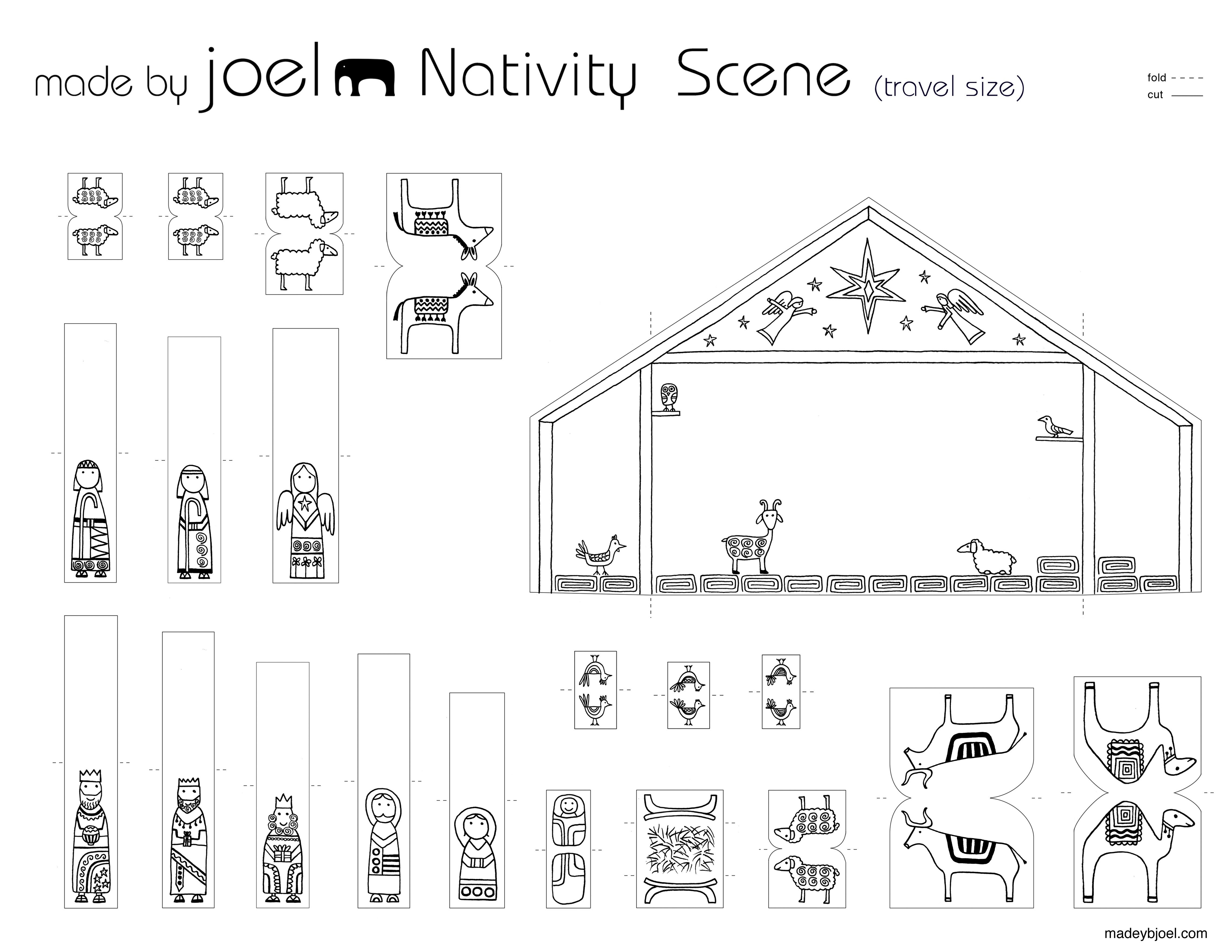 Printable Nativity Scene For Bulletin Board