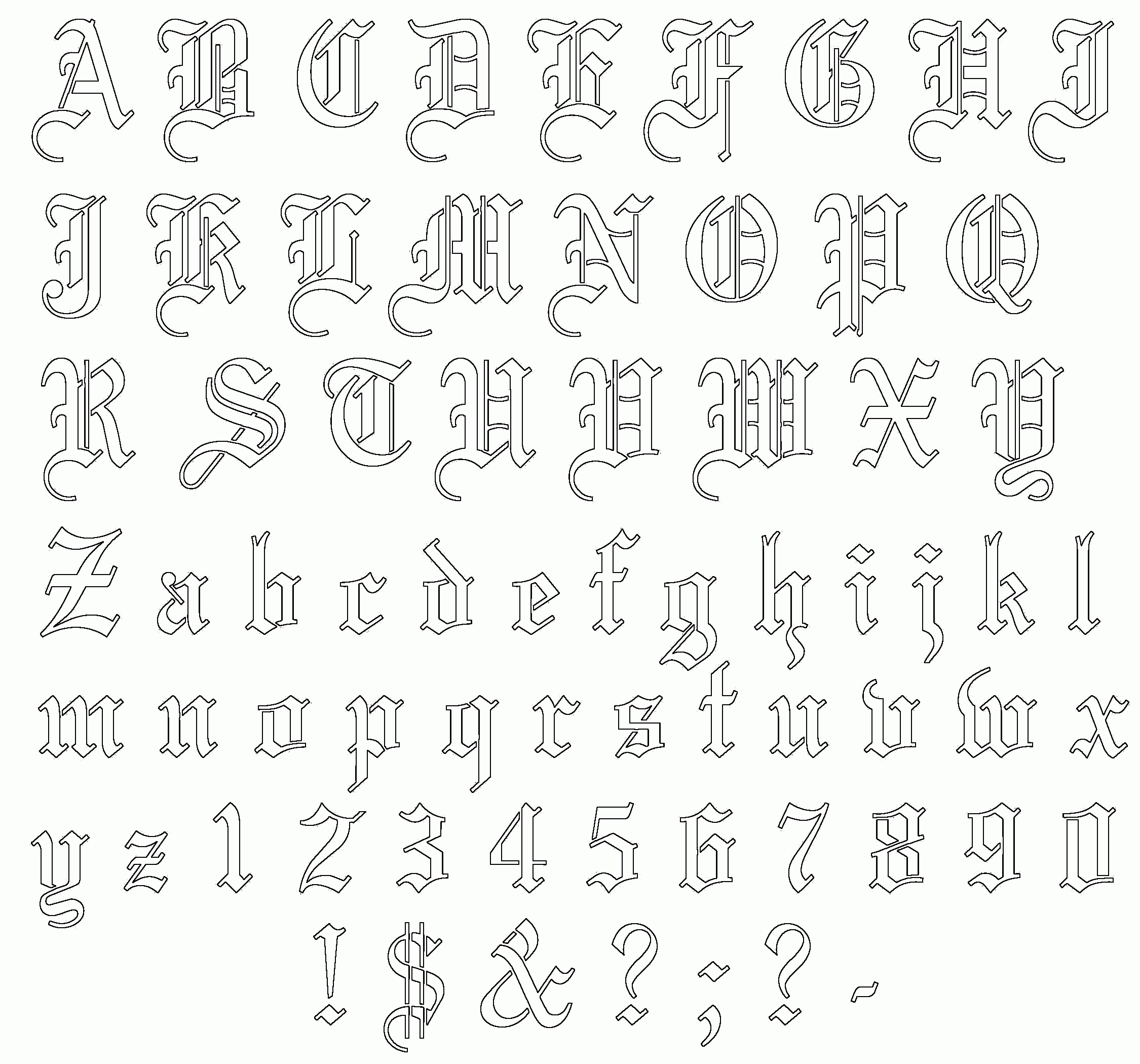 free printable old english letters free printable