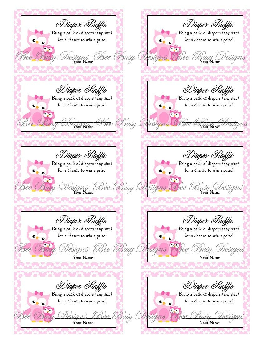 free printable diaper raffle ticket template free printable