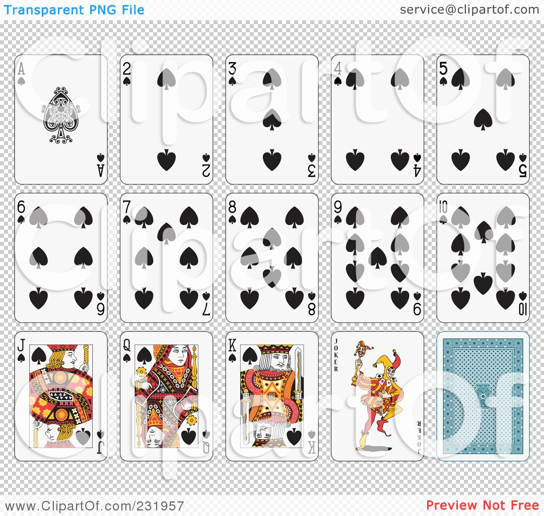 Printable Playing Cards Clipart - Free Printable Deck Of Cards