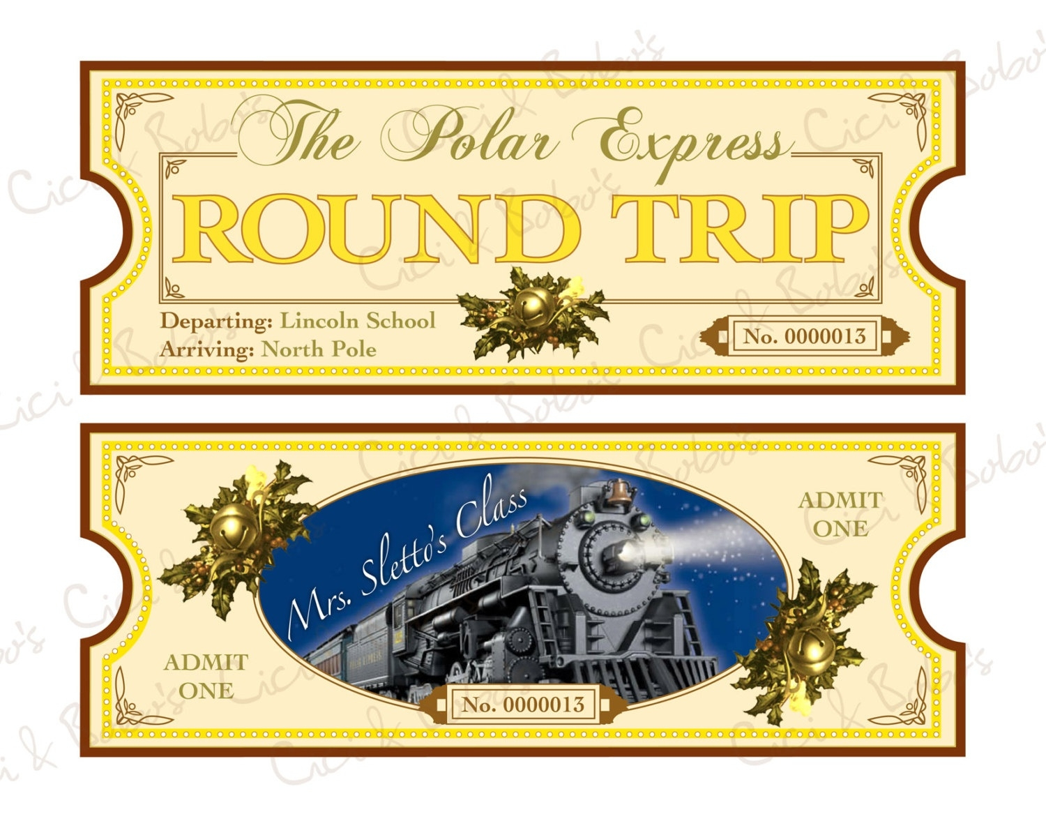 Printable Polar Express Tickets | World Of Label - Free Polar Express Printable Tickets