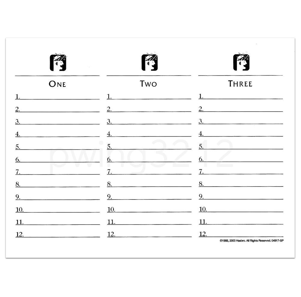 scattergories list to print