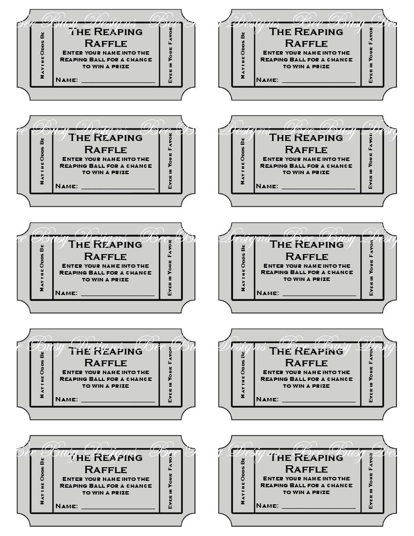 Printable Raffle Tickets Pdf Free | Download Them Or Print - Free Printable Raffle Tickets