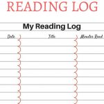 Printable Reading Log For Your Children | Printables | Printables   Free Printable Reading Log