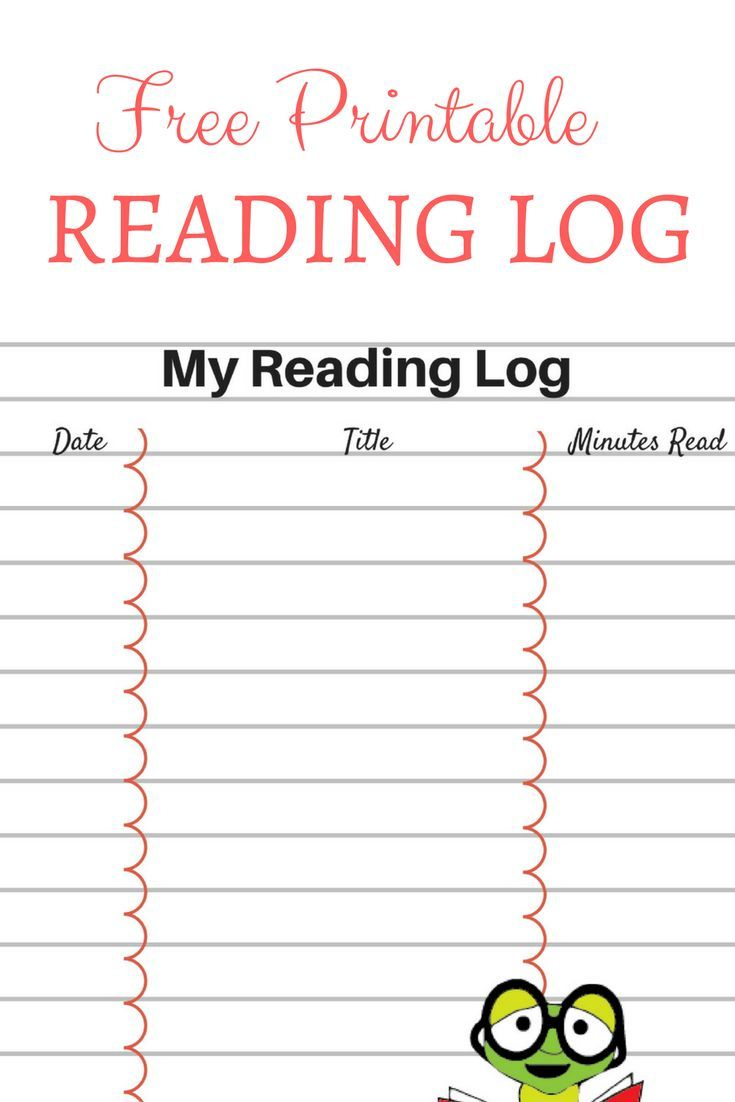 Printable Reading Log For Your Children | Printables | Printables - Free Printable Reading Log