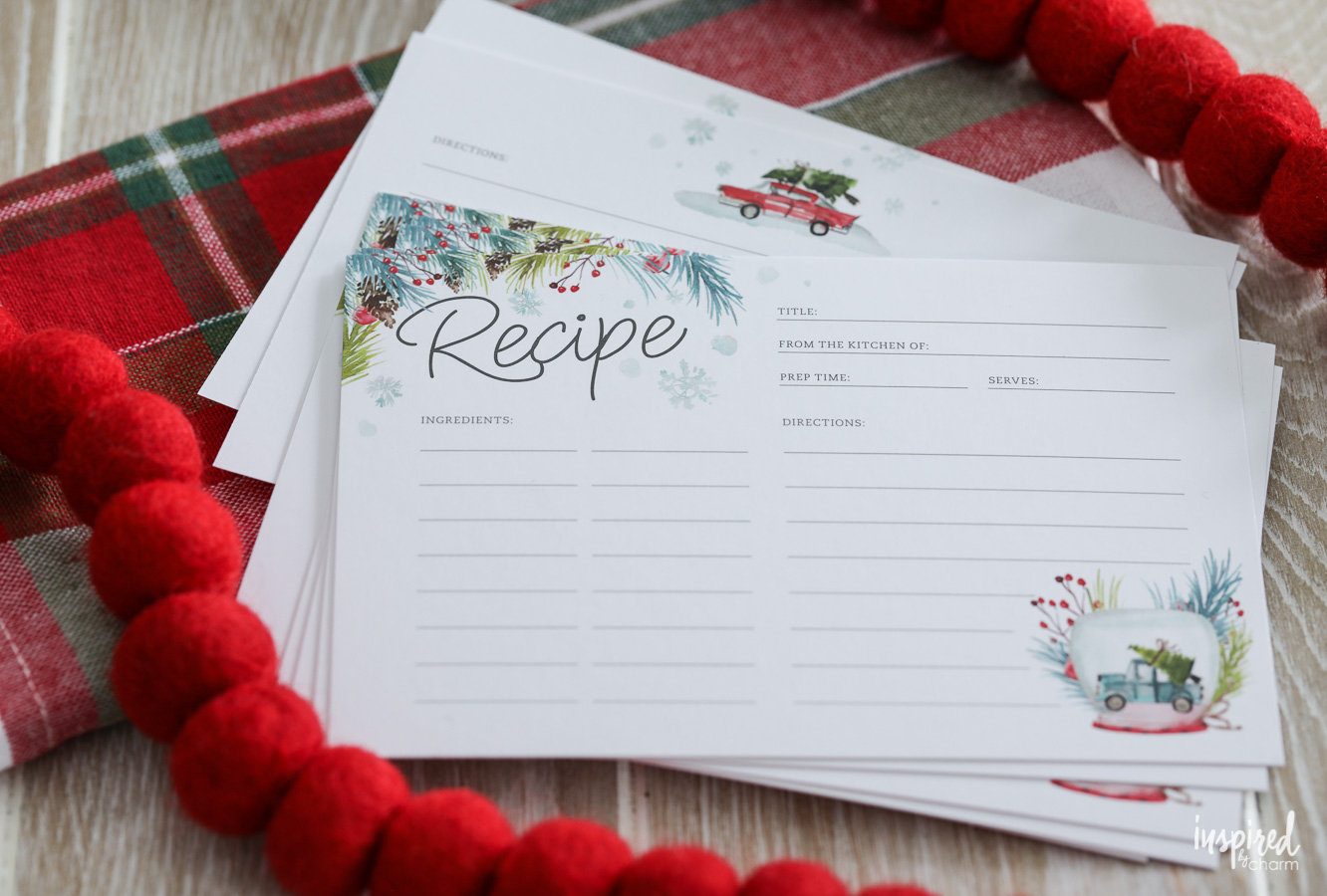 Printable Recipe Cards For Christmas - Free Holiday Download - Free Printable Cards No Download Required